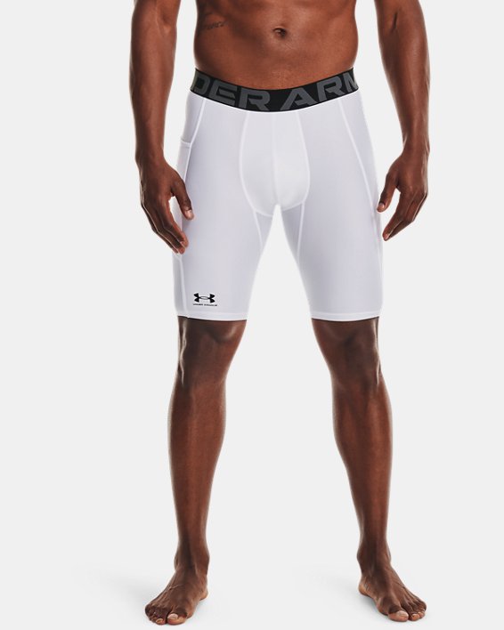 Pantalón corto HeatGear® Pocket Long para hombre, White, pdpMainDesktop image number 0